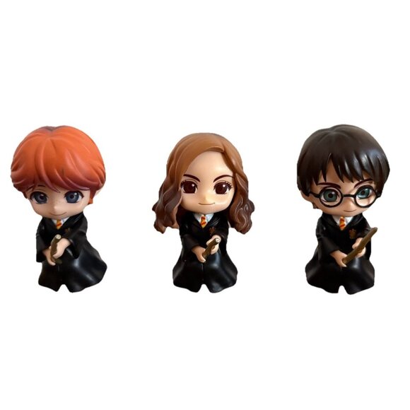 3 Hello! Good Smile Harry Potter Hermione Granger Ron Weasley Vinyl Figurines - Picture 1 of 14